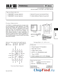 Datasheet RF2642 manufacturer RFMD