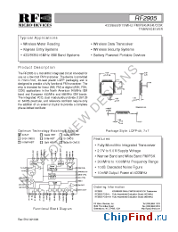 Datasheet RF2905PCBA-M manufacturer RFMD