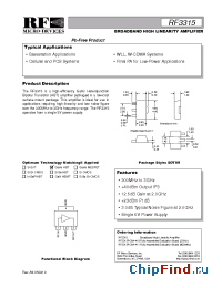 Datasheet RF3315PCBA-410 manufacturer RFMD