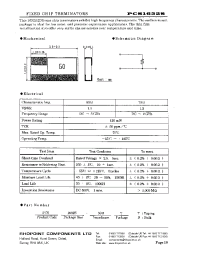 Datasheet PCS1632S-50OHMT manufacturer Rhopoint