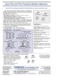 Datasheet T912-A10K-010-10 manufacturer Rhopoint