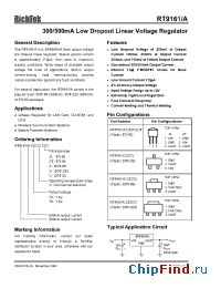 Datasheet RT9161-15CV manufacturer RichTek