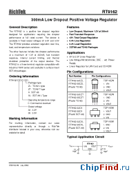 Datasheet RT9162-33CZL manufacturer RichTek