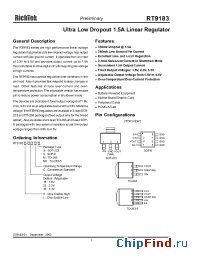 Datasheet RT9183H-18CS manufacturer RichTek