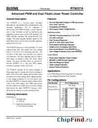 Datasheet RT9227A manufacturer RichTek