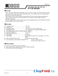 Datasheet R1115Z manufacturer RICOH