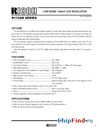 Datasheet R1122N211B-TR manufacturer RICOH