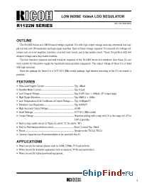 Datasheet R1122N381B-TR manufacturer RICOH