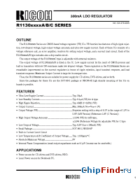 Datasheet R1130H001C manufacturer RICOH