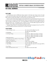 Datasheet R1160x081B производства RICOH