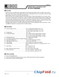 Datasheet R1161 manufacturer RICOH