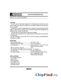 Datasheet R3111x10x manufacturer RICOH