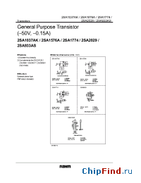 Datasheet 2SA1774H manufacturer Rohm