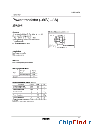 Datasheet 2SA2071 manufacturer Rohm