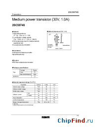 Datasheet 2SC5874S manufacturer Rohm