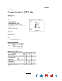 Datasheet 2SC5875 manufacturer Rohm