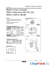 Datasheet 2SD2143 manufacturer Rohm