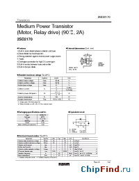 Datasheet 2SD2170 manufacturer Rohm