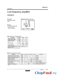 Datasheet 2SD2670 manufacturer Rohm
