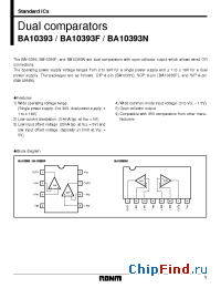 Datasheet BA10393F manufacturer Rohm