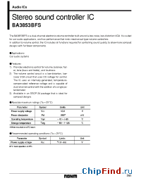 Datasheet BA3853BFS manufacturer Rohm