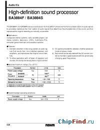Datasheet BA3884 manufacturer Rohm