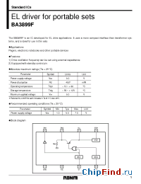 Datasheet BA3899F manufacturer Rohm