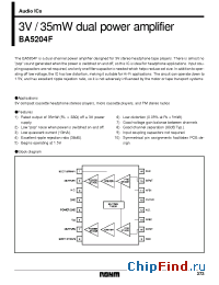 Datasheet BA5204F manufacturer Rohm