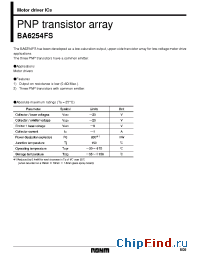 Datasheet BA6254 manufacturer Rohm