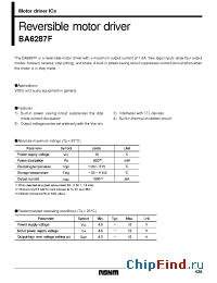 Datasheet BA6287 manufacturer Rohm