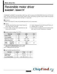 Datasheet BA6417F manufacturer Rohm