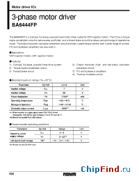 Datasheet BA6444FP manufacturer Rohm