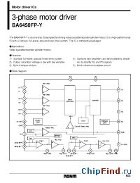 Datasheet BA6458FP-Y manufacturer Rohm