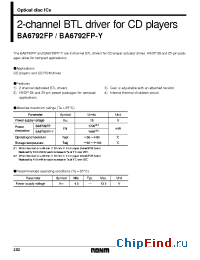 Datasheet BA6792 manufacturer Rohm