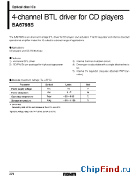 Datasheet BA6798 manufacturer Rohm