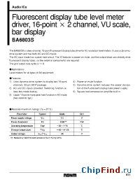 Datasheet BA6803S manufacturer Rohm