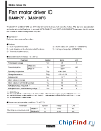 Datasheet BA6818 manufacturer Rohm