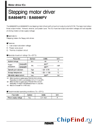 Datasheet BA6846 manufacturer Rohm