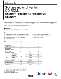 Datasheet BA6849FP manufacturer Rohm