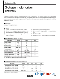Datasheet BA6871 manufacturer Rohm