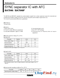 Datasheet BA7046 manufacturer Rohm