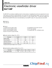 Datasheet BA7149 manufacturer Rohm