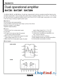 Datasheet BA728 manufacturer Rohm