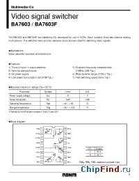 Datasheet BA7603F manufacturer Rohm