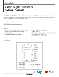 Datasheet BA7609 manufacturer Rohm