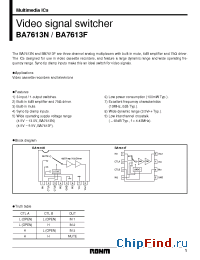 Datasheet BA7613N manufacturer Rohm