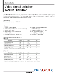 Datasheet BA7649AF manufacturer Rohm
