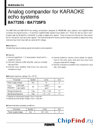 Datasheet BA7725 manufacturer Rohm