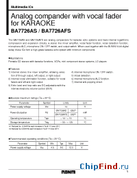 Datasheet BA7726 manufacturer Rohm