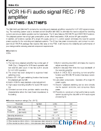 Datasheet BA7746S manufacturer Rohm